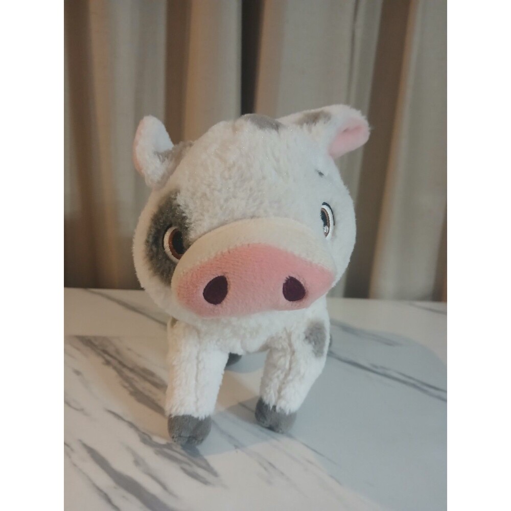 Disney Store Moana Pua Plush Stuffed Animal Pig Soft White Gray